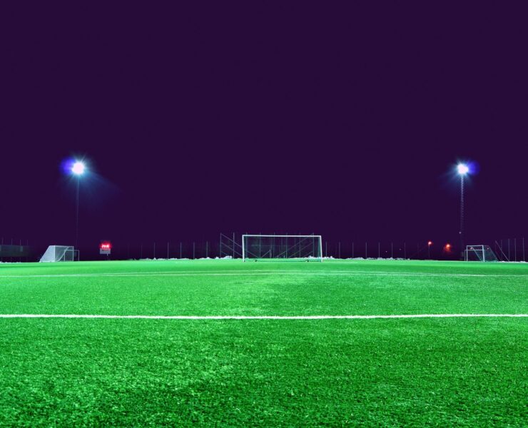 green football field