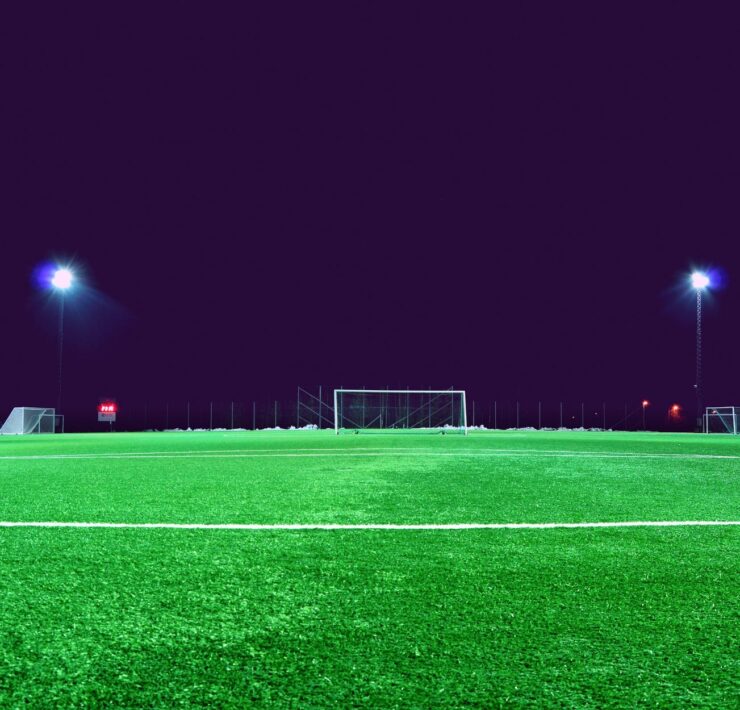 green football field