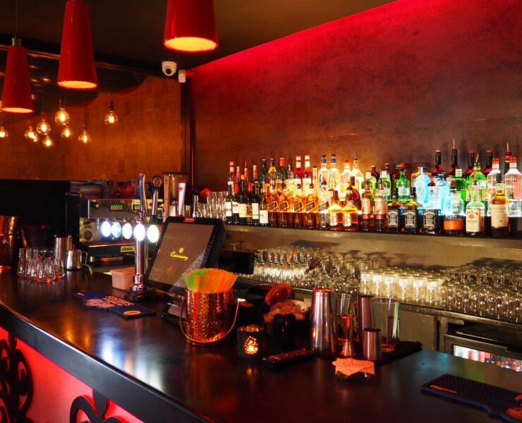 assorted bottle inside bar