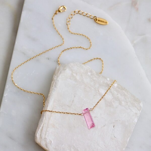 Rose Quartz Necklace – Healing Crystal Pendant on Chain
