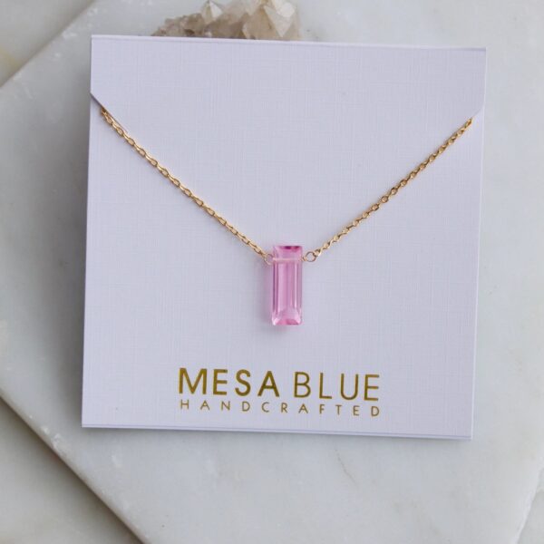 Rose Quartz Necklace – Healing Crystal Pendant on Chain