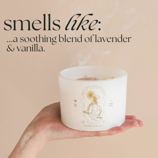 Self-Love Intention Crystal Candle