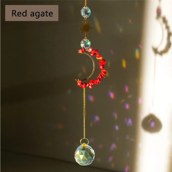 Hollow Moon Crystal Wind Chime Sun Catcher