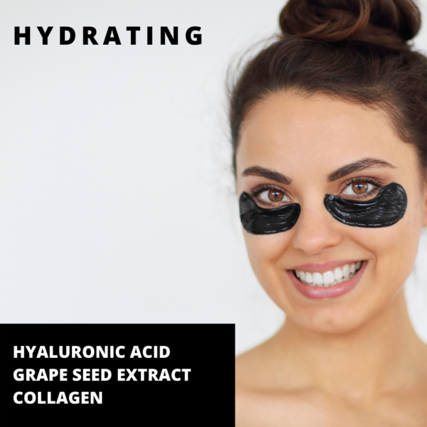 Wake Up Hydrogel Eye Mask Charcoal  + Hyaluronic Acid