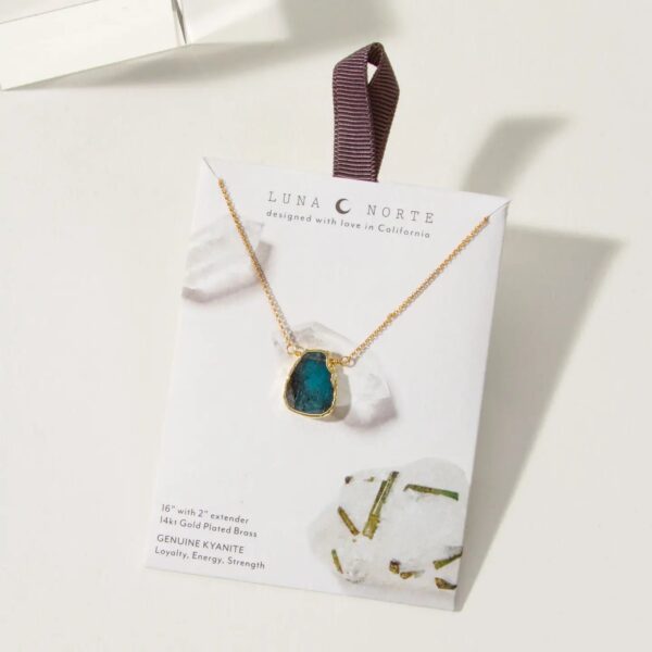 Kyanite Necklace – Earth, Wind & Fire Genuine Stone Pendant