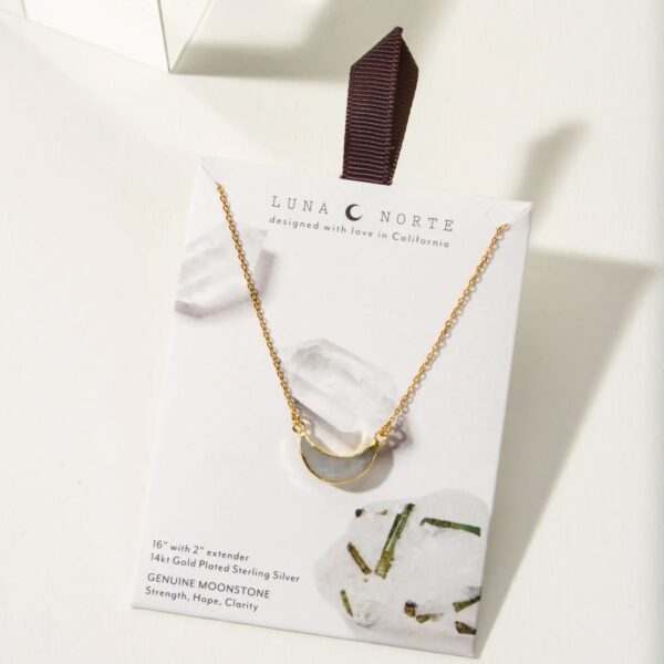 Silver Eclipse Moonstone Necklace