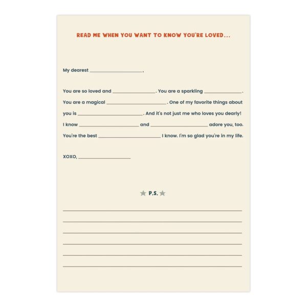 A Box Of Friendship Fill In The Blank Read Me When Letters