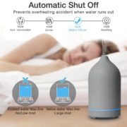 Essential Oil Diffuser Aromatherapy Diffuser - 100Ml Ceramic Ultrasonic Cool Mist Stone Diffuser, with Waterless Auto Shut-Off Protection, 4 Timer Setting &7 Colors Led Light for Home Office