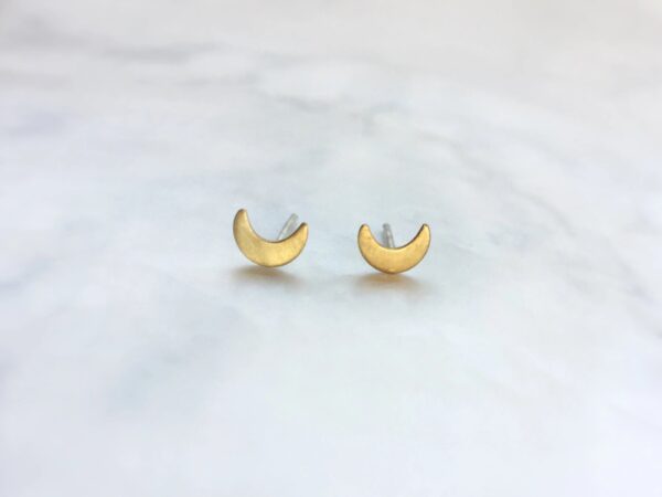 Moon and Star Stud Earrings