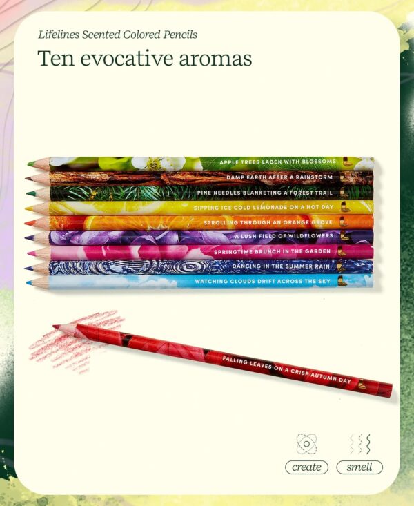 Rub & Sniff Scented Colored Pencils - 10 Pack