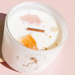 Self-Love Intention Crystal Candle