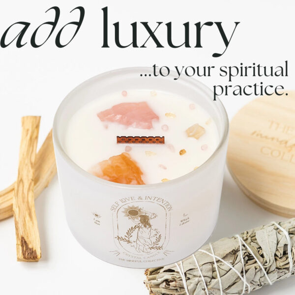 Self-Love Intention Crystal Candle