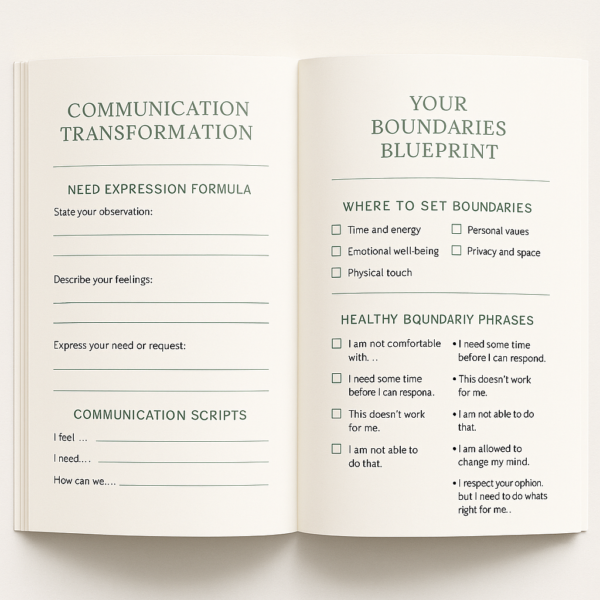 Relationship Workbook for Couples (Printable PDF): Communication Scripts, Attachment Styles, Boundaries & Conflict Repair