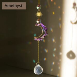 Hollow Moon Crystal Wind Chime Sun Catcher