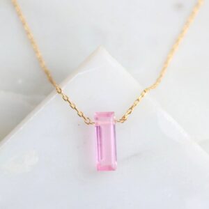 Rose Quartz Necklace – Healing Crystal Pendant on Chain