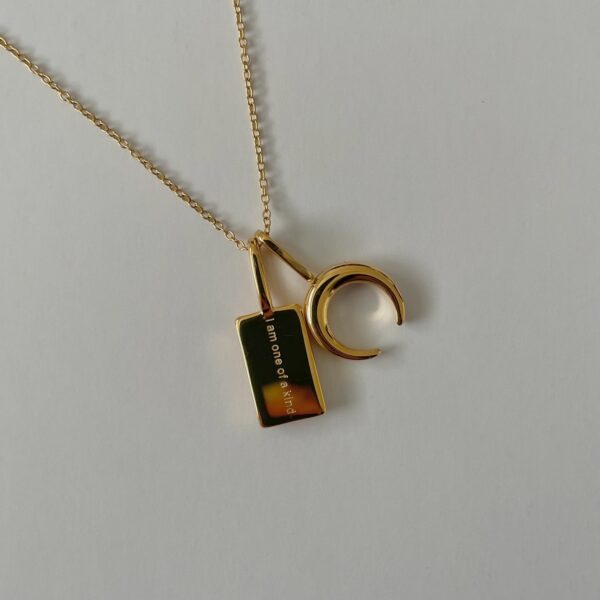 Affirmation Necklace – “I Am One Of A Kind” Gold Pendant