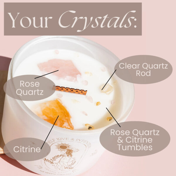 Self-Love Intention Crystal Candle