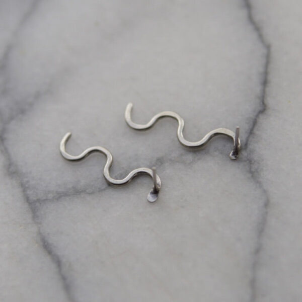 Silver Snake Earrings – Solid Sterling Serpent Studs for Bold Style