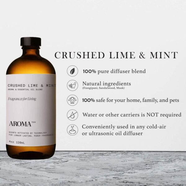 Crushed Lime & Mint Aroma Oil for Scent Diffuser - 120 Milliliter
