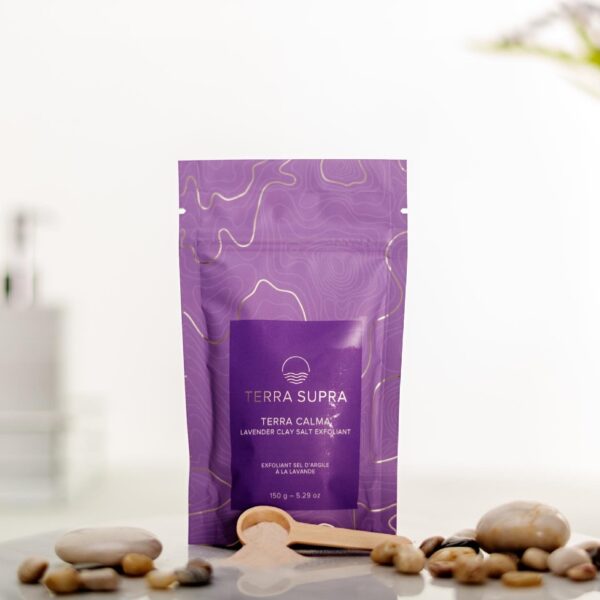Terra Calma Lavender Clay Salt Exfoliant -150g