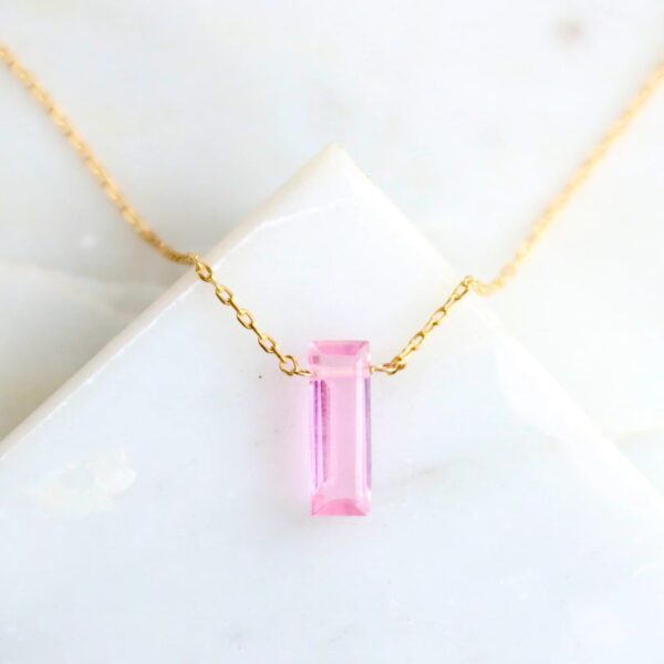 Rose Quartz Necklace – Healing Crystal Pendant on Chain
