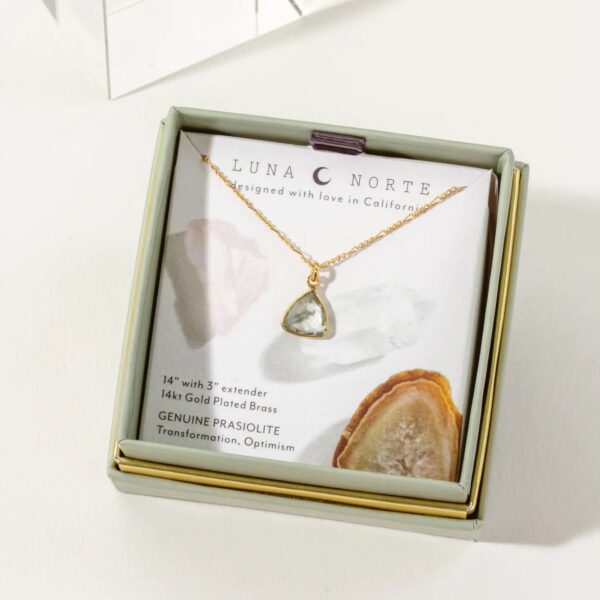 Prasiolite Bermuda Triangle Dainty Collar Necklace