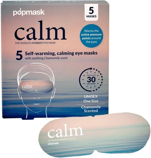 Calm Self-Warming Chamomile Scented Sleep Masks (5 pack)