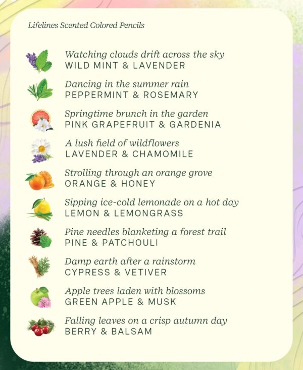 Rub & Sniff Scented Colored Pencils - 10 Pack