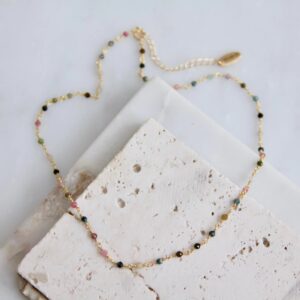 Tourmaline Choker Necklace – Genuine Crystal for Protection & Balance