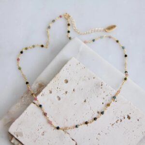 Tourmaline Choker Necklace – Genuine Crystal for Protection & Balance