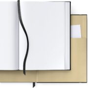 Journal Blank Page Notebooks, Set of 2, 6 X 8 Inches, 96 Sheets Each, Tree Design and Solid Black, 2 Blank Art Journals with Smooth Paper, School Supplies for Planning, Writing, and Sketching