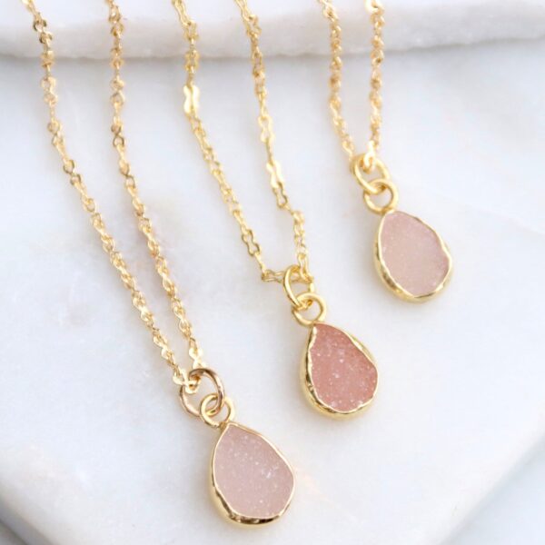 Druzy Teardrop Necklace