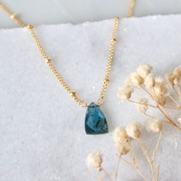 Kyanite Necklace – Genuine Blue Stone Pendant for Balance & Calm
