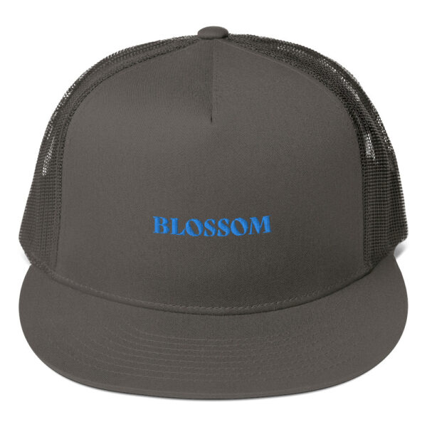 Blossom Embroidered Baseball Cap With Mesh Back