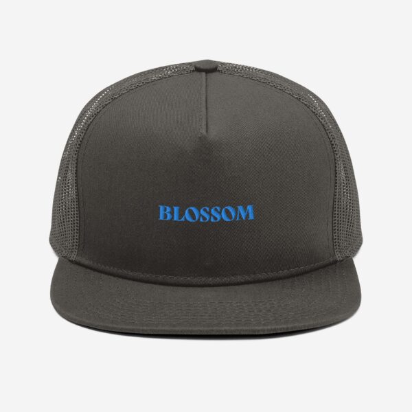 Blossom Embroidered Baseball Cap With Mesh Back