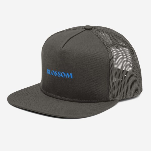 Blossom Embroidered Baseball Cap With Mesh Back