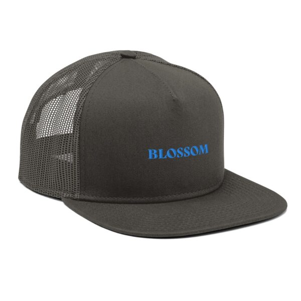 Blossom Embroidered Baseball Cap With Mesh Back