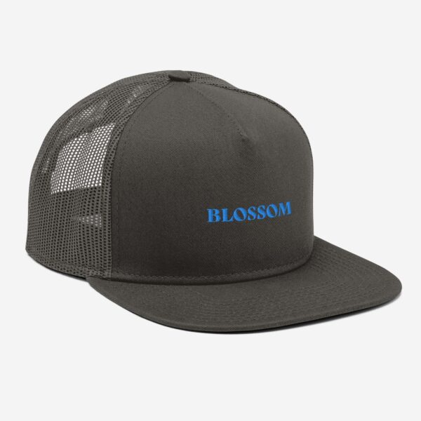 Blossom Embroidered Baseball Cap With Mesh Back