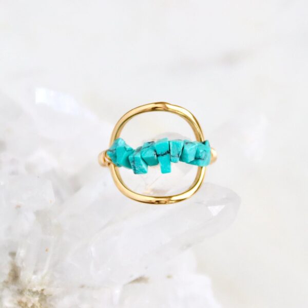Turquoise Chip Ring