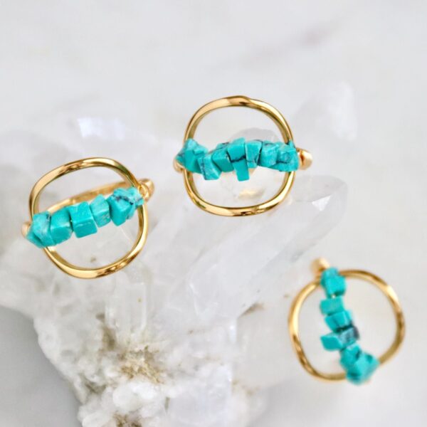 Turquoise Chip Ring