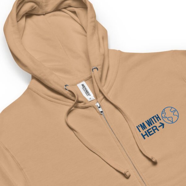 I'm With Her Embroidered Zip Up Hoodie
