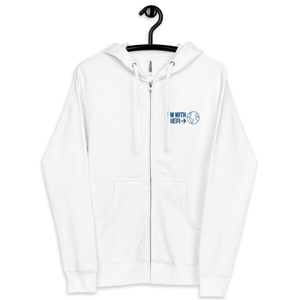 I'm With Her Embroidered Zip Up Hoodie