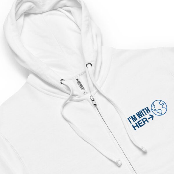 I'm With Her Embroidered Zip Up Hoodie