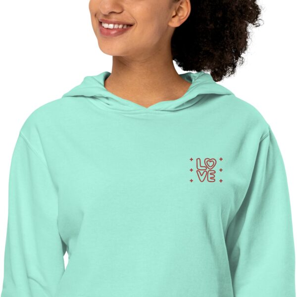 Love Embroidered Soft Hoodie