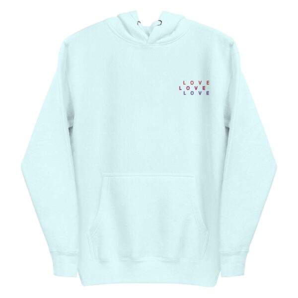 Love Love Love Embroidered Soft Hoodie