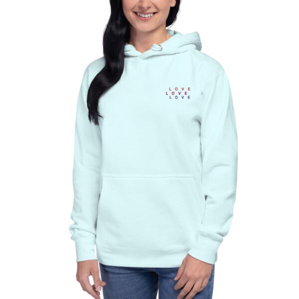 Love Love Love Embroidered Soft Hoodie