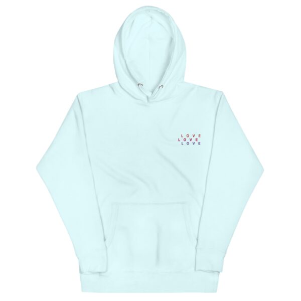 Love Love Love Embroidered Soft Hoodie